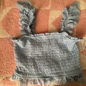 Francesca’s cropped lacy tank top